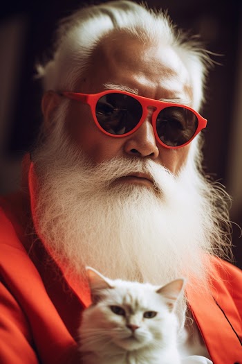 Portrait of A badass kung fu cat