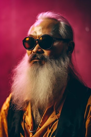 Portrait of A badass kung fu cat