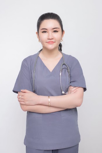 Portrait of a Doctor in a Medical Apron