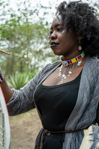 portrait of a female artist working on a new painting