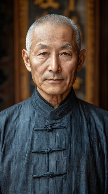 Portrait of a Middle-Aged Man in Traditional Chinese Setting Portrait of a Middle-Aged Man in Traditional Chinese Setting