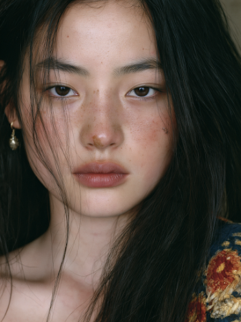 Portrait of a Mixed-Race Korean Girl