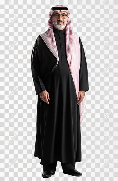 Portrait of a Saudi Professor in Elegant Suit