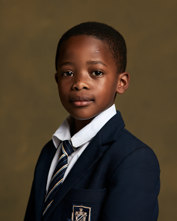 Portrait of a South African Schoolboy in Uniform