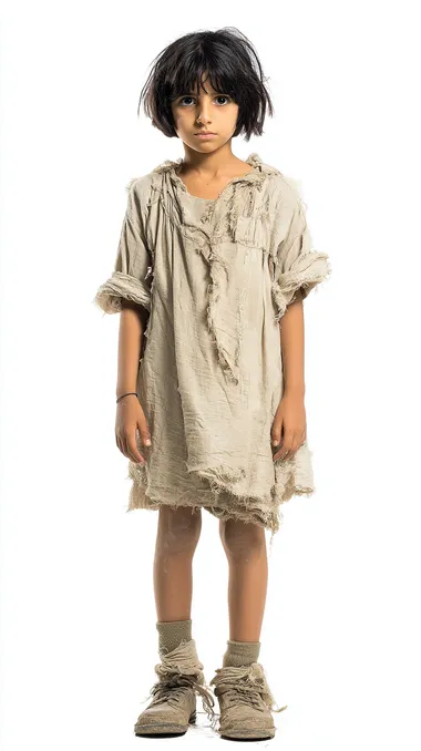 Portrait of a Vulnerable Arab Refugee Girl Portrait of a Vulnerable Arab Refugee Girl