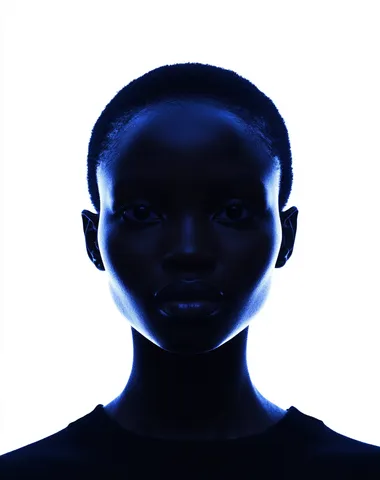 Portrait of African Woman in Minimalist High-Contrast Photography Portrait of African Woman in Minimalist High-Contrast Photography