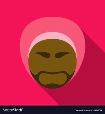 Portrait of an arab man arabian shekih in vector image