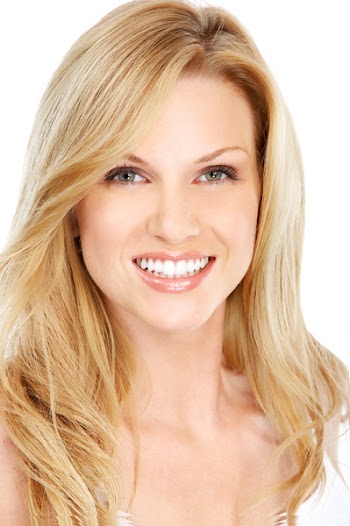 Portrait of beautiful woman on white blackground