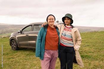 Portrait of female friends ready for hiking