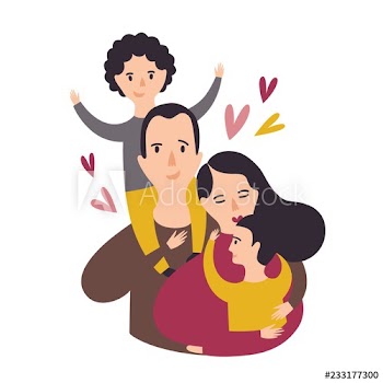 Portrait of happy loving family
