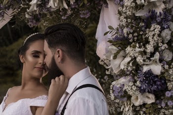 Portrait of Woman and Man Newly Wed