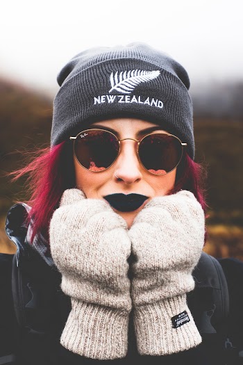 Portrait Of Woman Wearing A Beanie