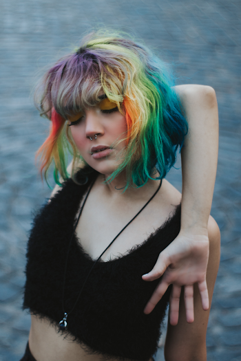 Portrait of Woman Wearing Black Crop Top