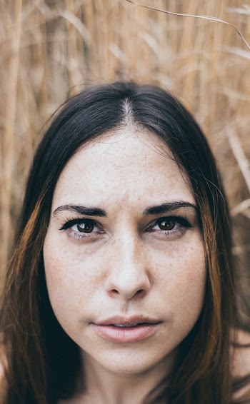 Portrait of Woman with Brunette Hair