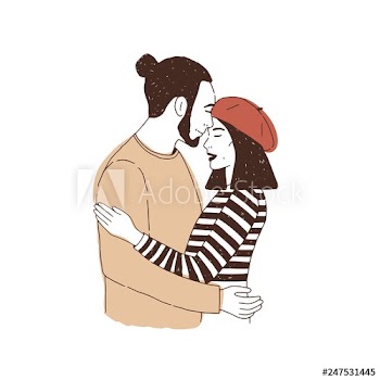 Portrait of young couple or lovers on date