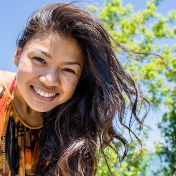 Portrait of young woman smiling