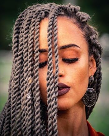 Portrait Photo of Beautiful Woman Looking Down