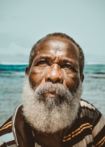 Portrait Photo of Man Looking Up