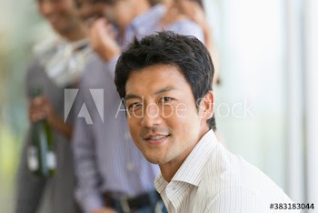 Portrait smiling businessman