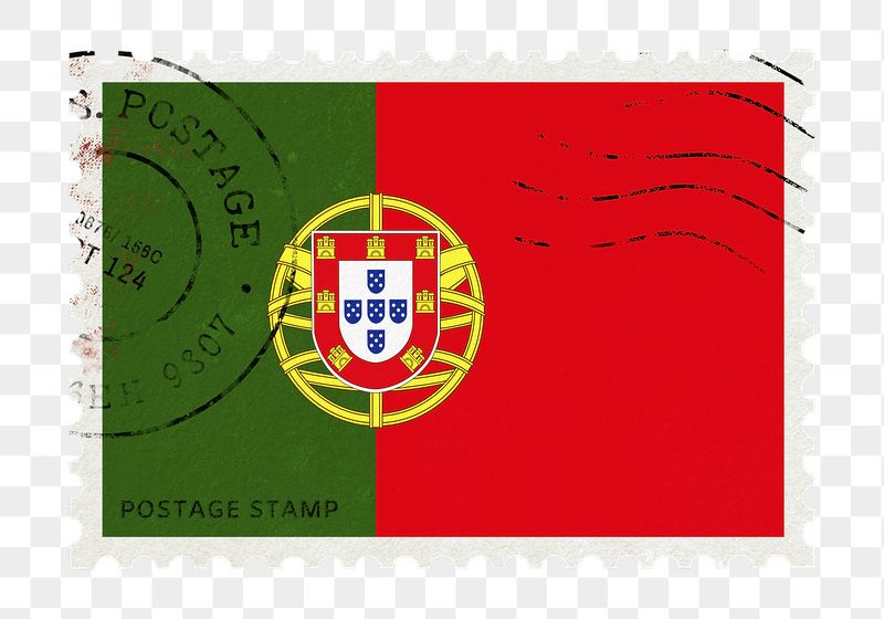 Portugal flag png post stamp | Free PNG - rawpixel