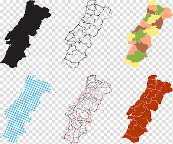 Portugal Line Map, Map collection transparent background PNG clipart