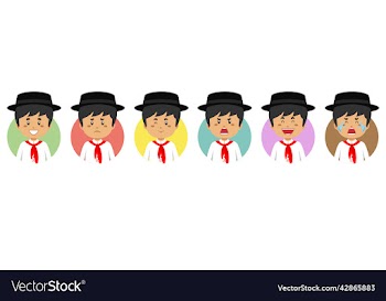 portuguese avatar with various expression