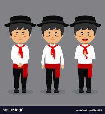 portuguese character with various expression