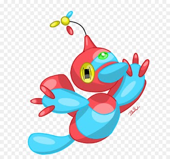 Porygon-Z Video Games Porygon2 Illustration - azurite poster 