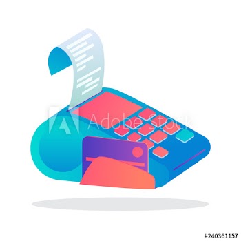 POS terminal for payment by credit card