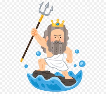 Poseidon, Trident, Greek Mythology, Cartoon PNG