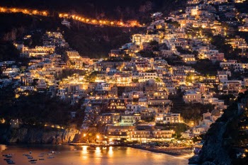 Positano at night.