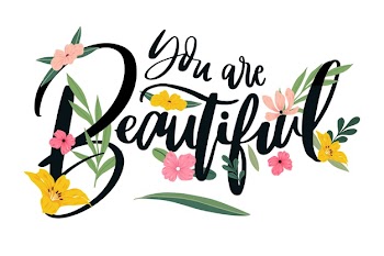 Positive lettering with flowers Free Vector