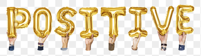 Positive word png, hands holding | Free PNG - rawpixel
