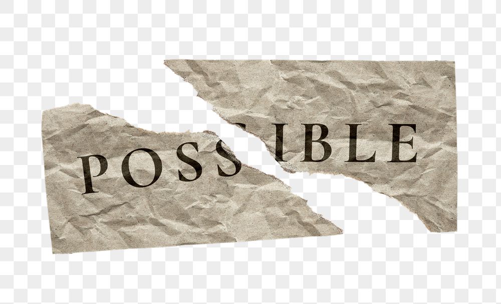 Possible png ripped paper typography | Free PNG - rawpixel