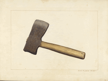 Post Axe (ca.1938) by James | Free Photo - rawpixel