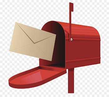 Post box Letter Illustration - Open red mailbox 
