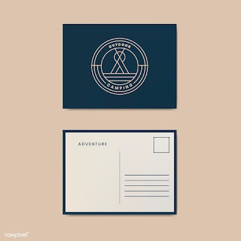 Post card design template mockup | Free stock vector - 516782
