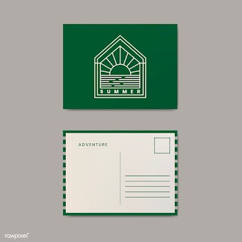 Post card design template mockup | Free stock vector - 516785