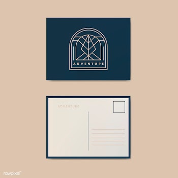 Post card design template mockup | Free stock vector - 516790