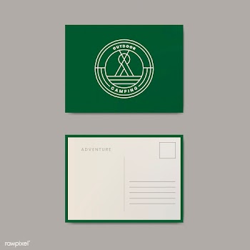 Post card design template mockup | Free stock vector - 516796