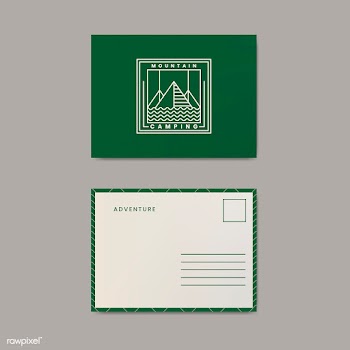 Post card design template mockup | Free stock vector - 516844
