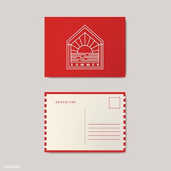Post card design template mockup | Free stock vector - 516859