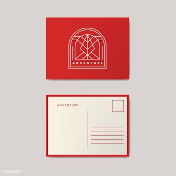 Post card design template mockup | Free stock vector - 516861