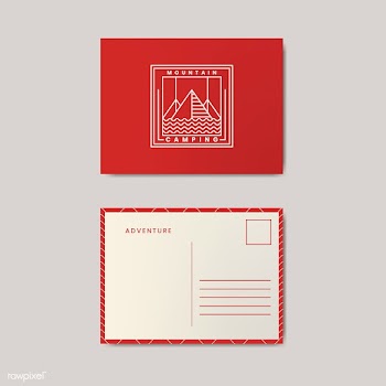 Post card design template mockup | Free stock vector - 516898