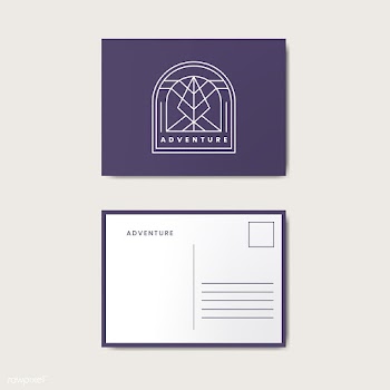 Post card design template mockup | Free stock vector - 516924