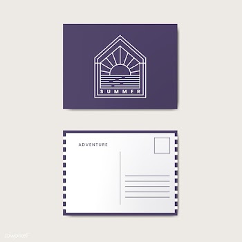 Post card design template mockup | Free stock vector - 516938