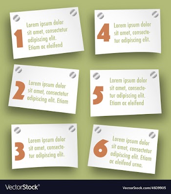 Post-it infographic vector image