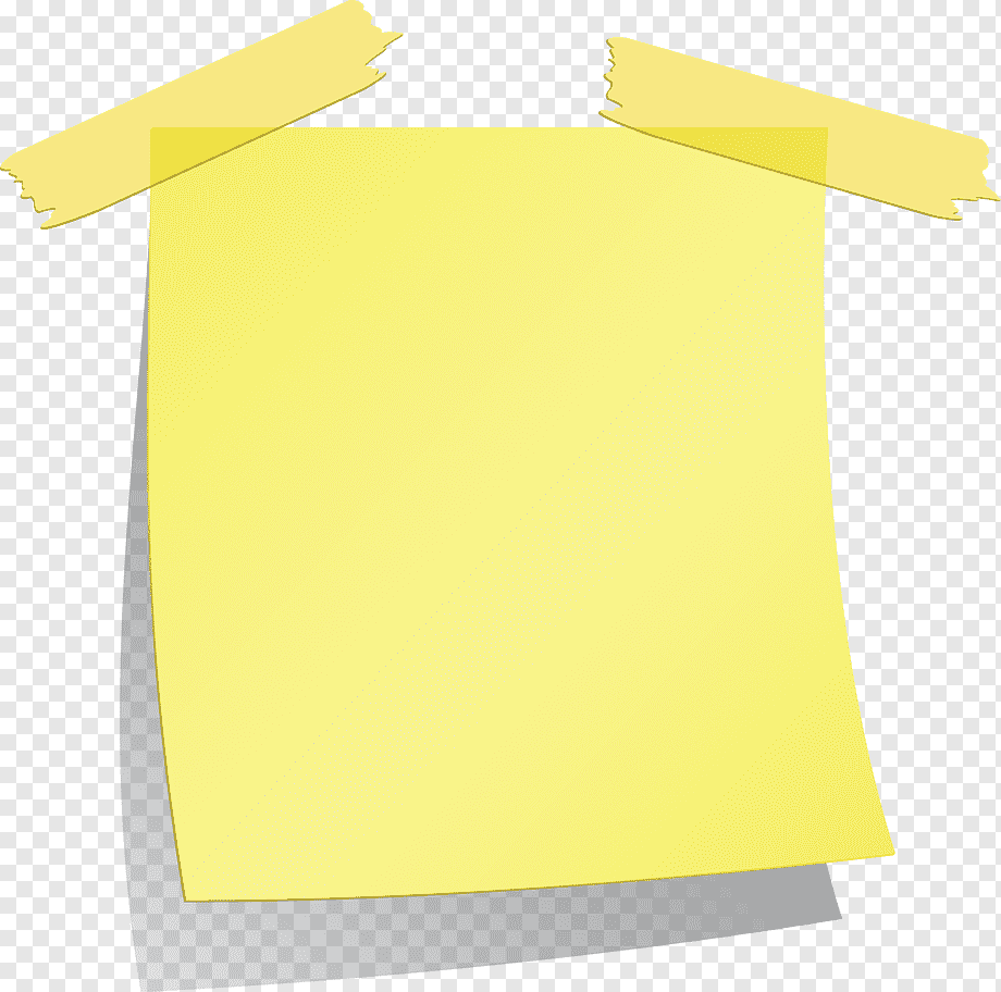 Post-it note Paper Square, Sticky note, yellow sticky note digital artwork, angle, rectangle, material png
