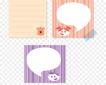 Post-it note Paper - Vector cartoon colored sticky notes 