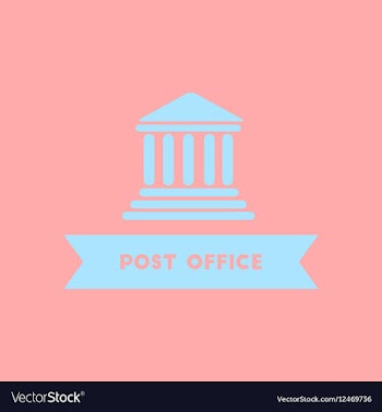 Post office building vector image